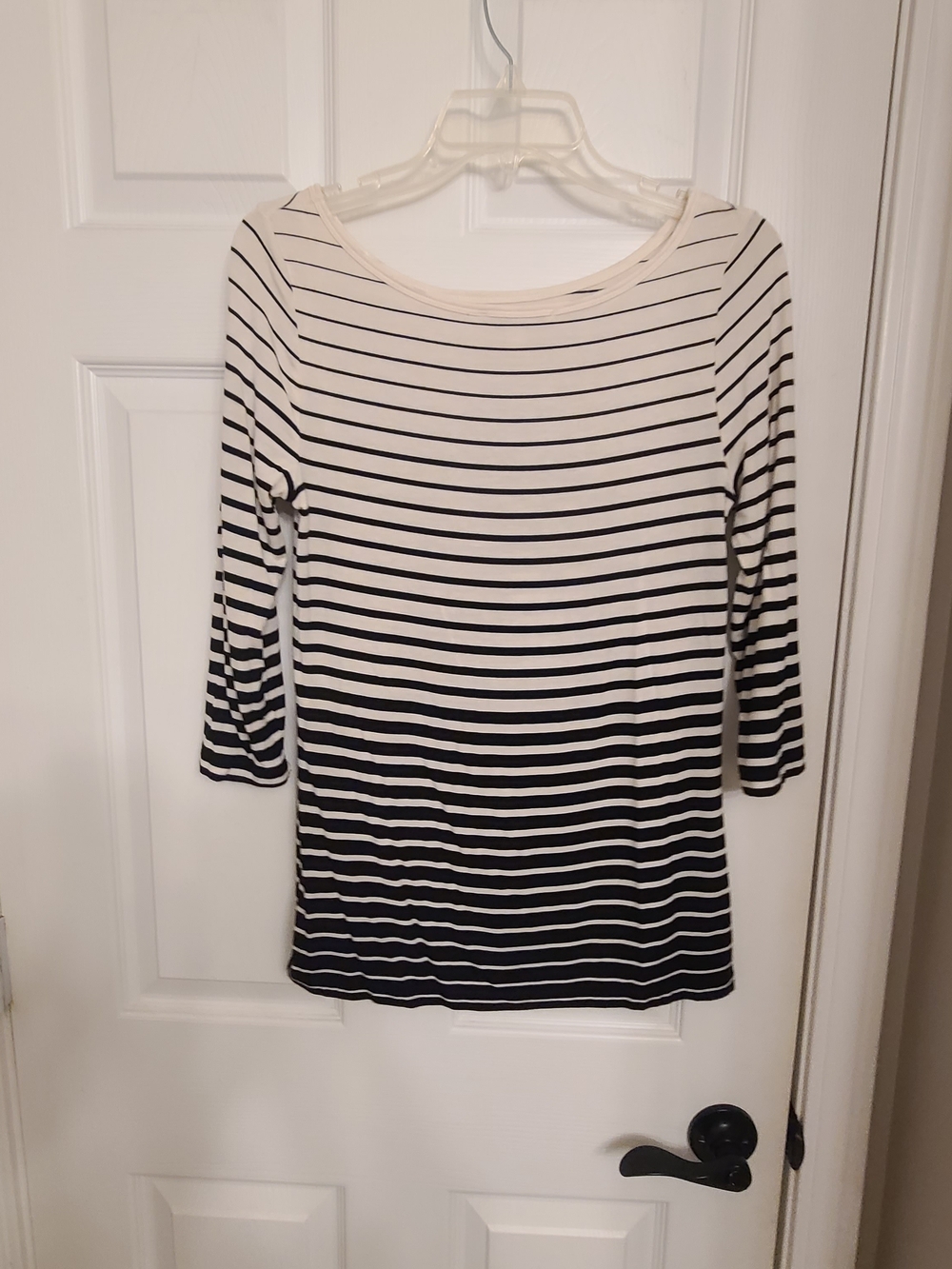 Susan Bristol Cream and Black Striped Top